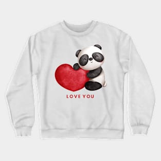 panda i love you Crewneck Sweatshirt